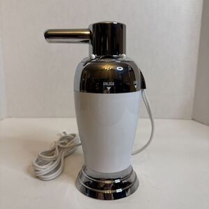 Conair Hot Lotion Dispenser Heated Warmer Spa Hand Body Chrome White Tested EUC